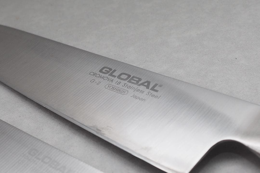 吉田金属　計５本　GLOBAL　牛刀　ペティーナイフ　文明銀丁　出刃　柳刃　菜切