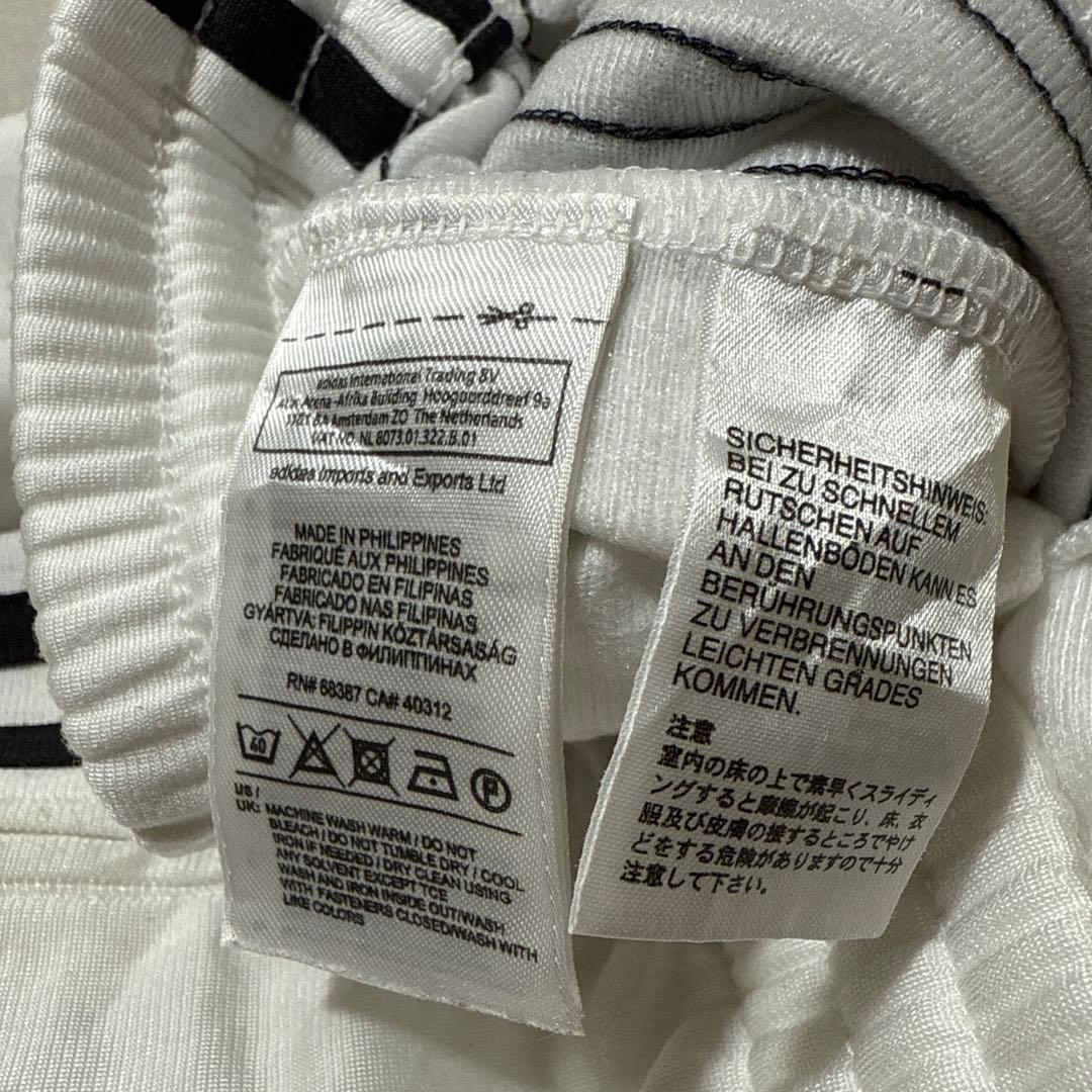 00s adidas トラックパンツ ファイヤーバード L 白×黒 ジャージ