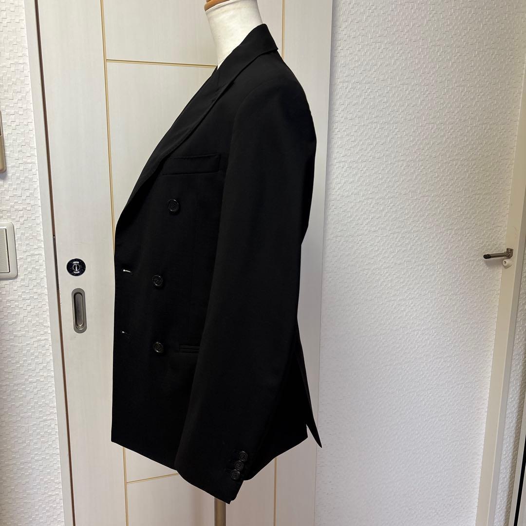 homme girlsブラック ダブルブレスト テーラードジャケット