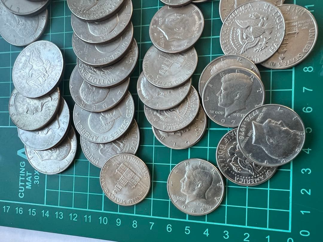外国　アメリカ1D 50C白銅貨　55枚一括ロット