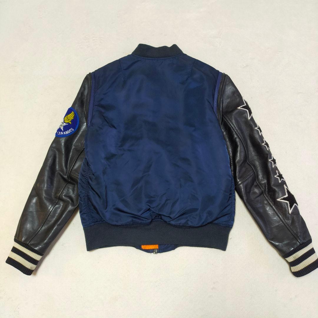24karats×アルファインダストリーズ　袖レザー　2way　MA-1