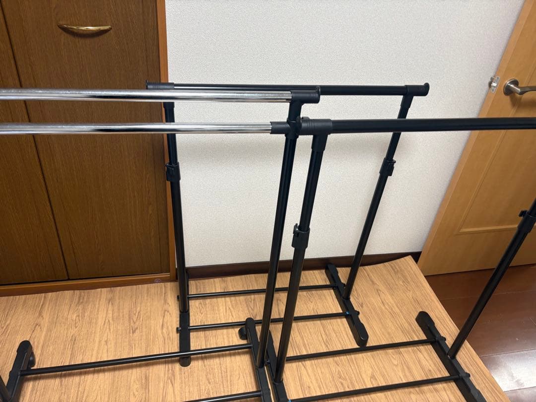 ハンガーラック 高さ調整可能　3つセット