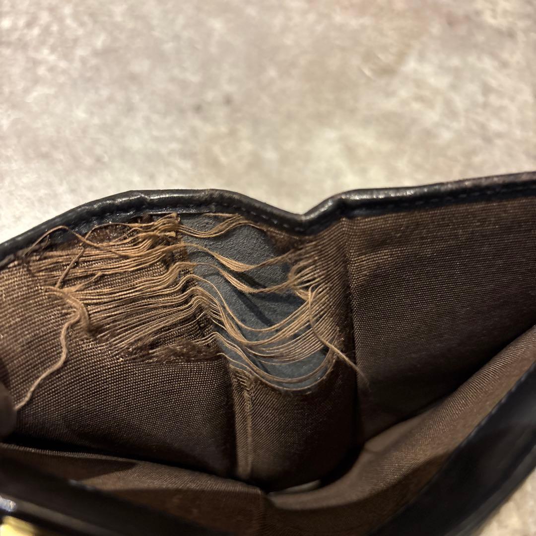 小物 Old Coach Leather Bifold Clasp Wallet