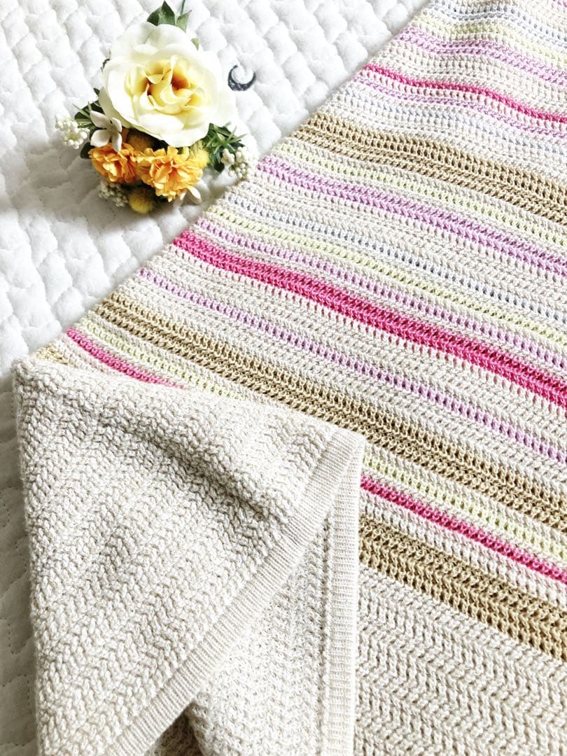 極美品　CHANEL ココボタン 春色ボーダー ニットワンピース リゾート