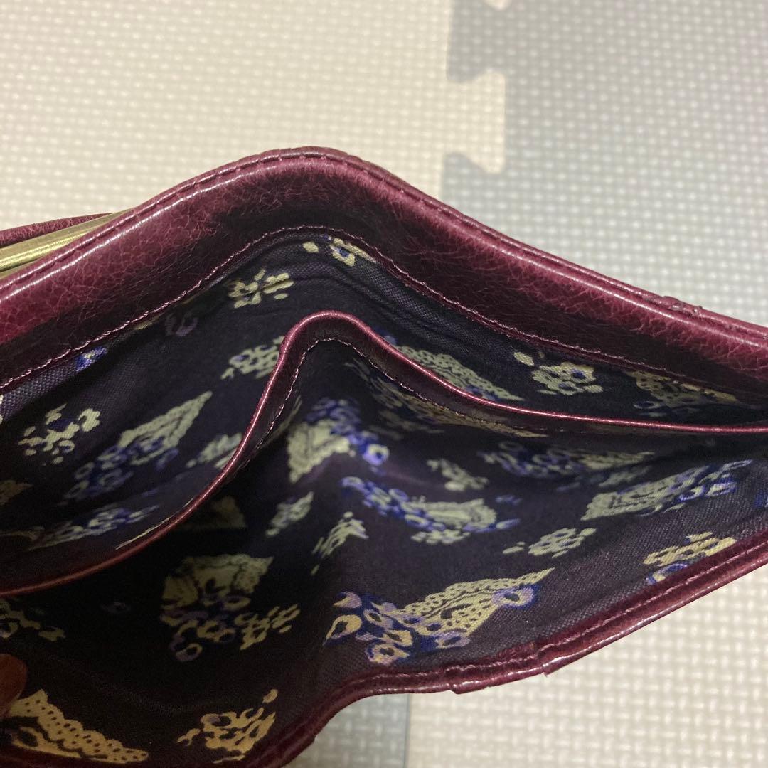 希少✨ANNA SUI アナスイ ローズガーデン がま口 二つ折り財布 バード