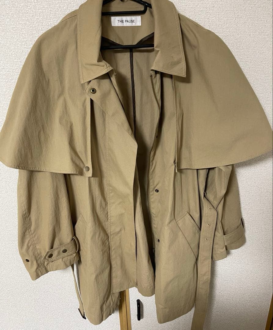 THE PAUSE ケープコート ウィムガゼット 美品　春アウター
