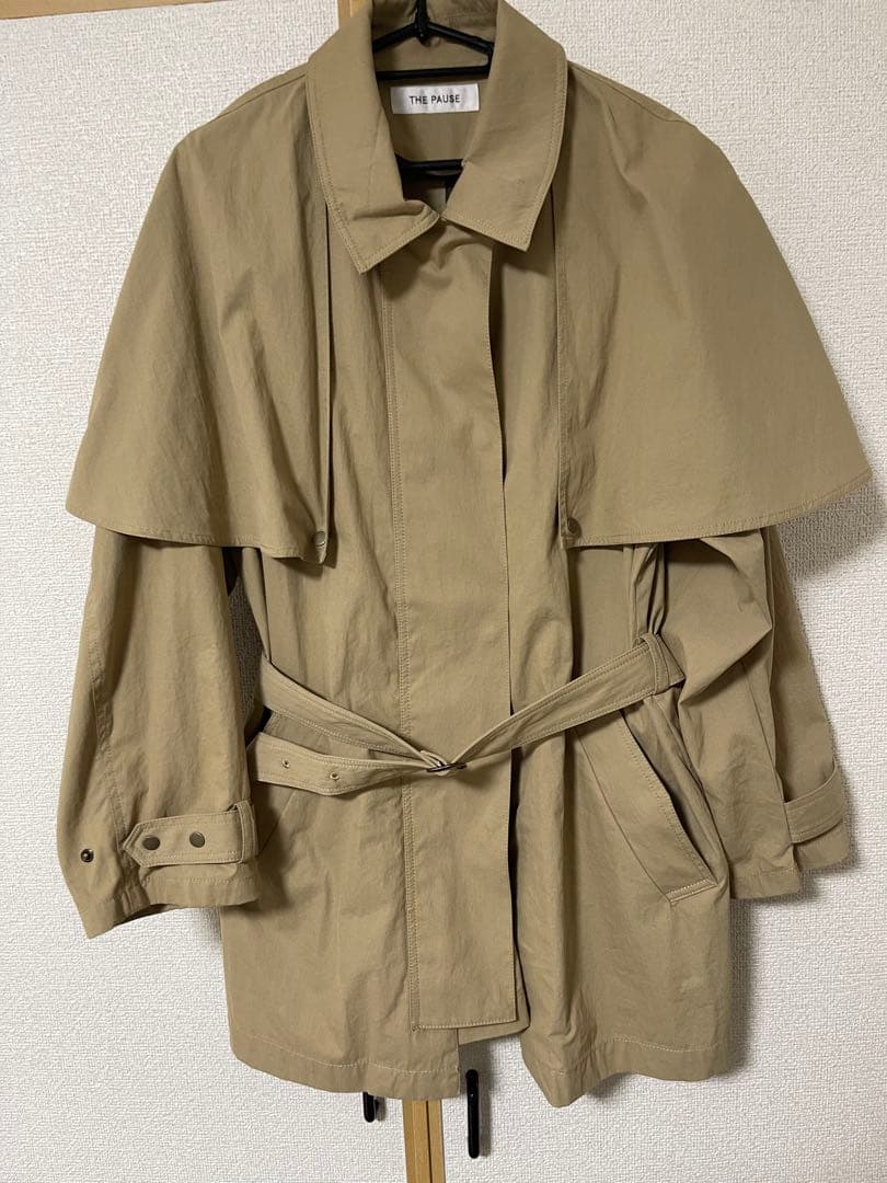 THE PAUSE ケープコート ウィムガゼット 美品　春アウター