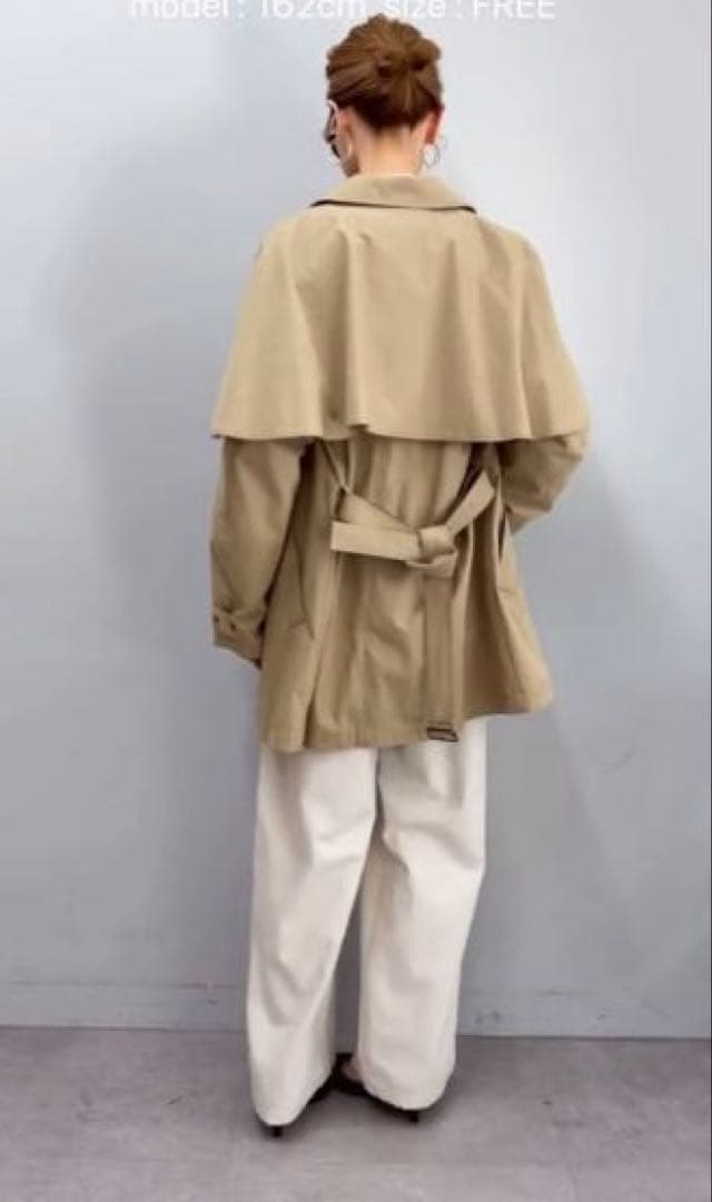 THE PAUSE ケープコート ウィムガゼット 美品　春アウター