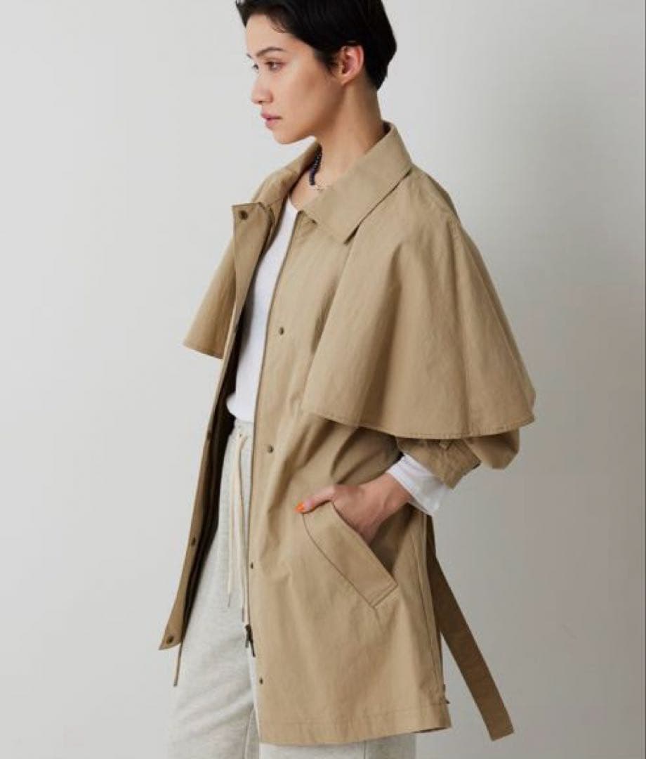 THE PAUSE ケープコート ウィムガゼット 美品　春アウター