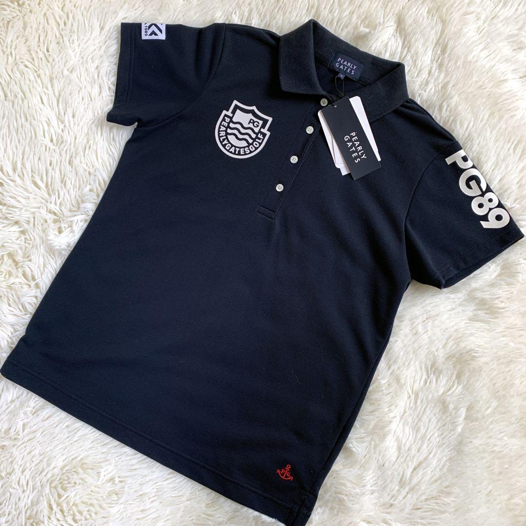 新品 タグ付き★ パーリーゲイツ　ゴルフウェア　ポロシャツ　半袖　ネイビー　S