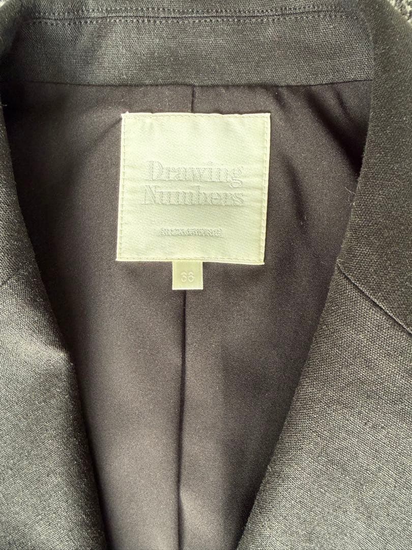 Drawing Manners ブラックテーラードジャケット 38