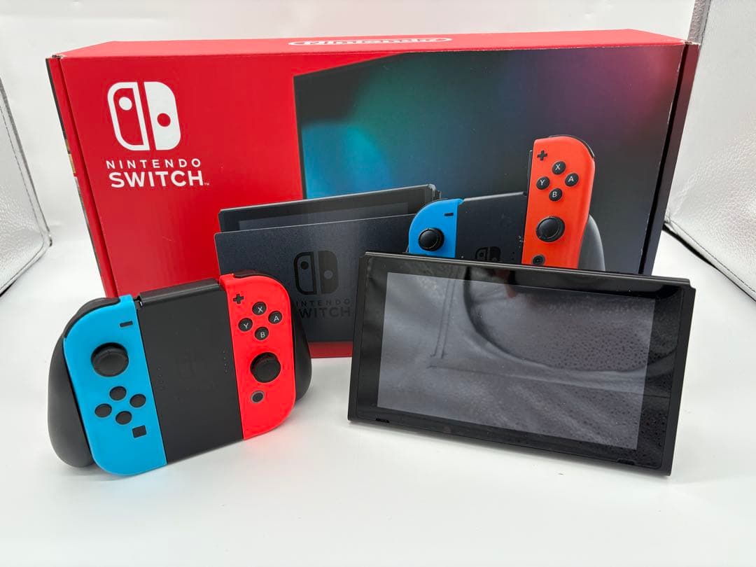 【完動品、液晶・外装新品】Nintendo Switch 本体、付属品完備