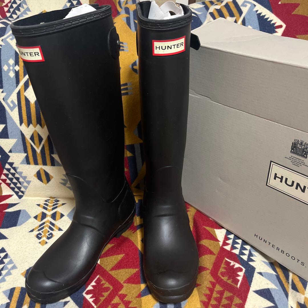 HUNTER ブラック 長靴 防水　バックル付
