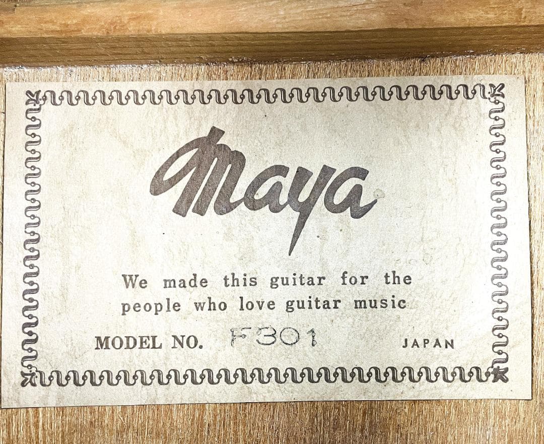 Maya F301 アコースティックギター【整備品】