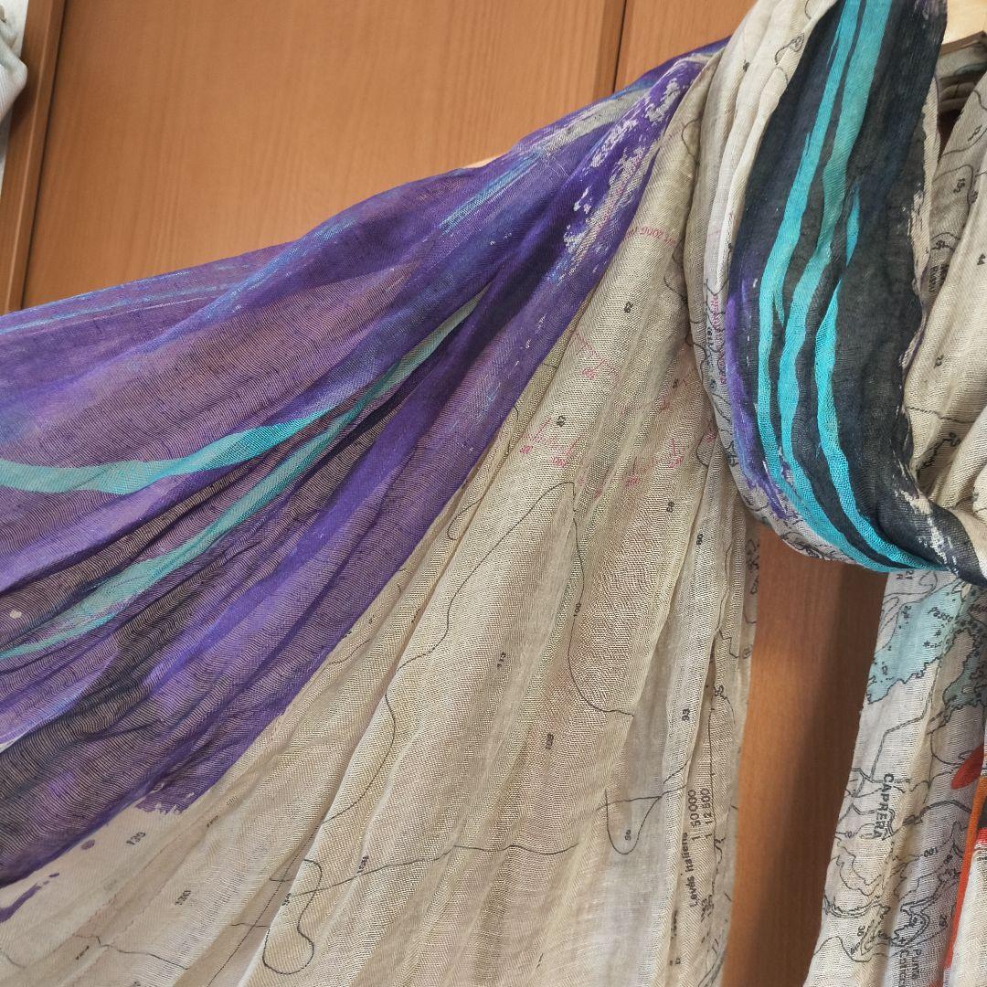 Faliero Sarti　地図の柄ストール　ファリエロ サルティ