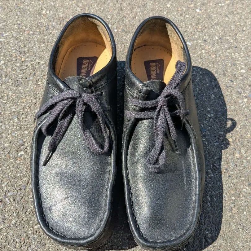 Clarks クラークス ワラビー モカシン レザー ブラック