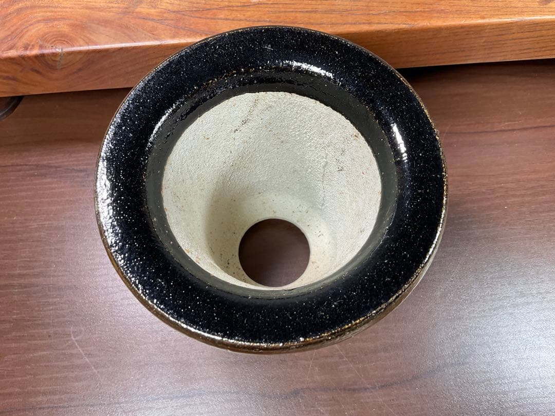 (C)古い蘭鉢　骨董品万年青鉢