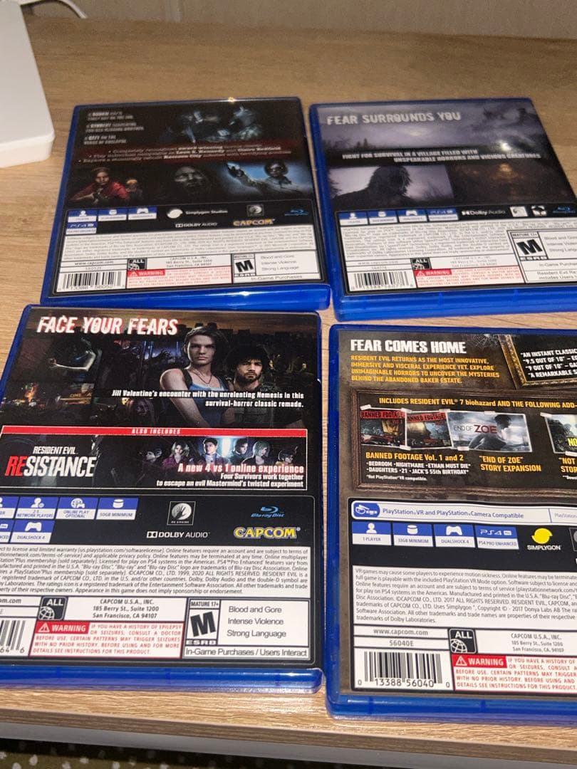 バイオハザードre2 re3 7 北米版　セット