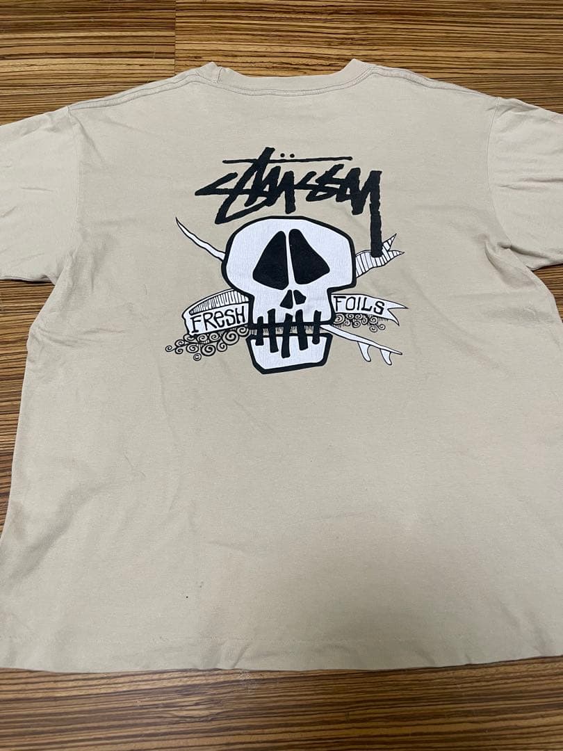 90s 白タグ OLD STUSSY スカルサーフ Tシャツ シングル USA製