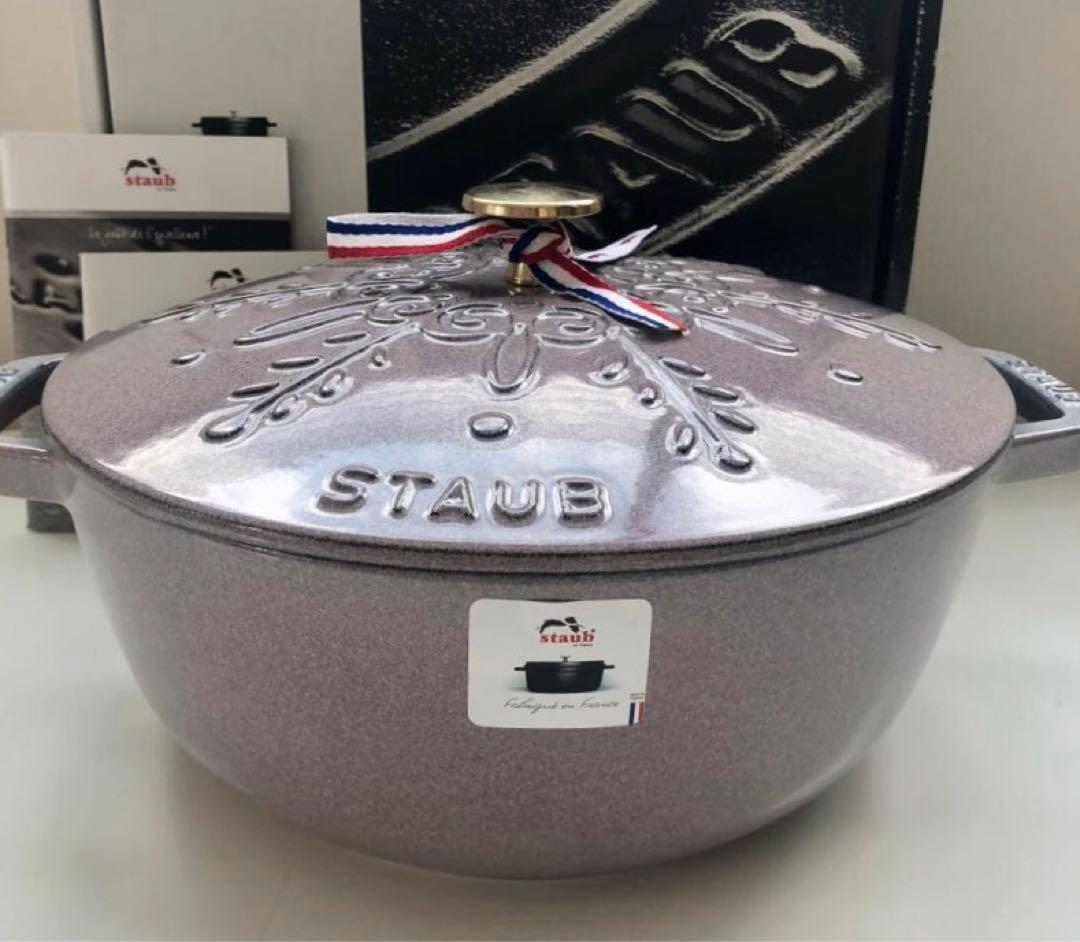 タイムセール【新品】ストウブ スノーフレーク シフォンローズ 24cm
