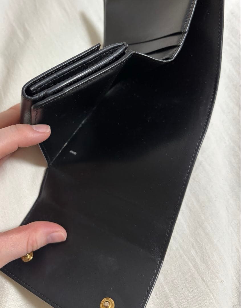 セリーヌ　CELINE 三つ折り財布　ブラック
