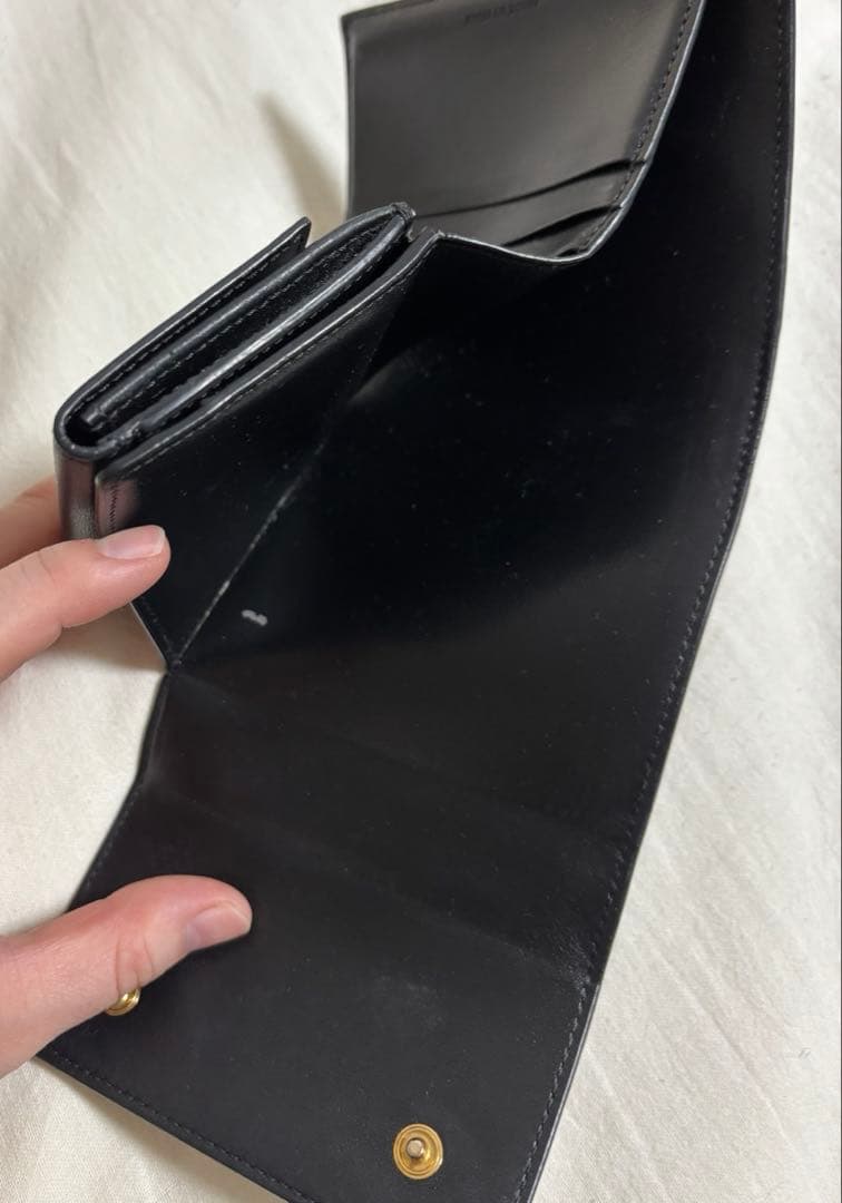 セリーヌ　CELINE 三つ折り財布　ブラック