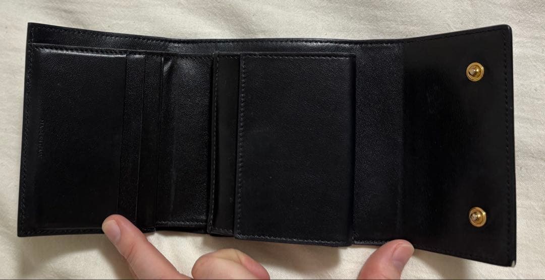 セリーヌ　CELINE 三つ折り財布　ブラック