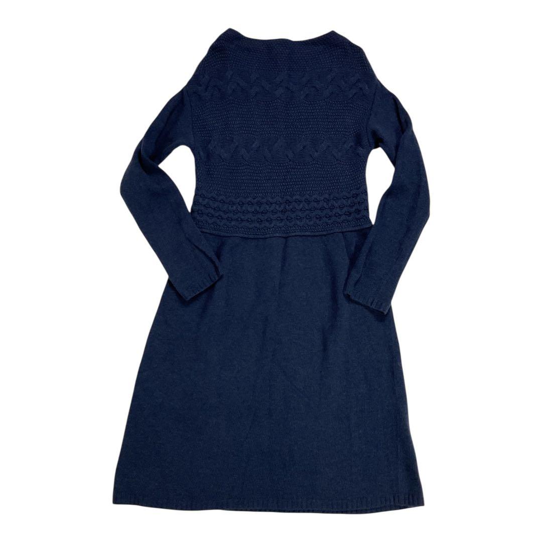 【ゾウすき】Max Mara　カシミヤ混　ケーブルニットワンピース　M