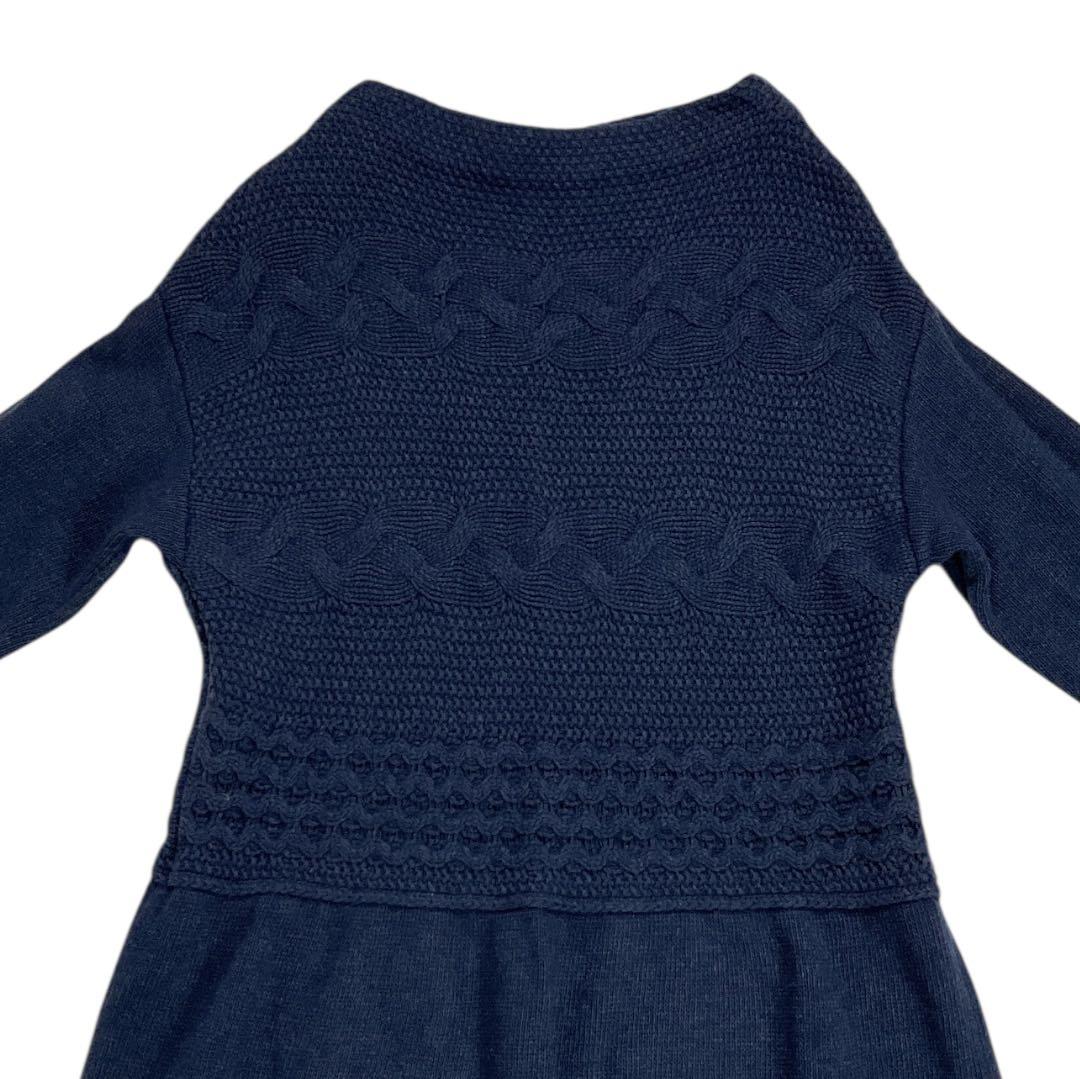 【ゾウすき】Max Mara　カシミヤ混　ケーブルニットワンピース　M