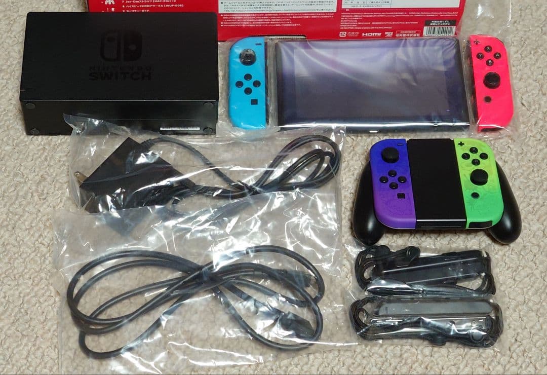 Nintendo Switch ネオンピンク/ブルー 本体 付属品 ジャンク