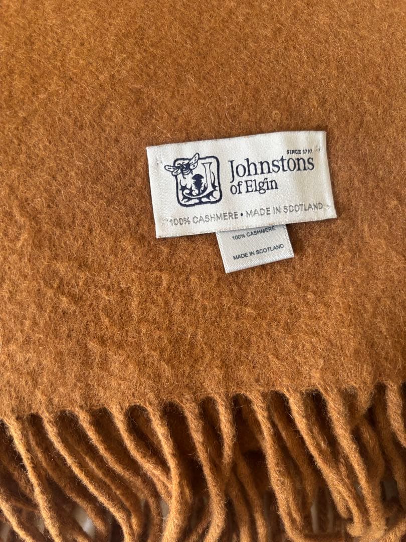 Jonstons DARK　CAMEL カシミヤ 100 大判