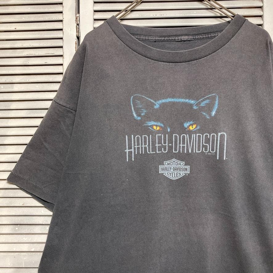 CAYZ ハーレー Tシャツ 90s ダビッドソン アニマル 猫 キャット レア