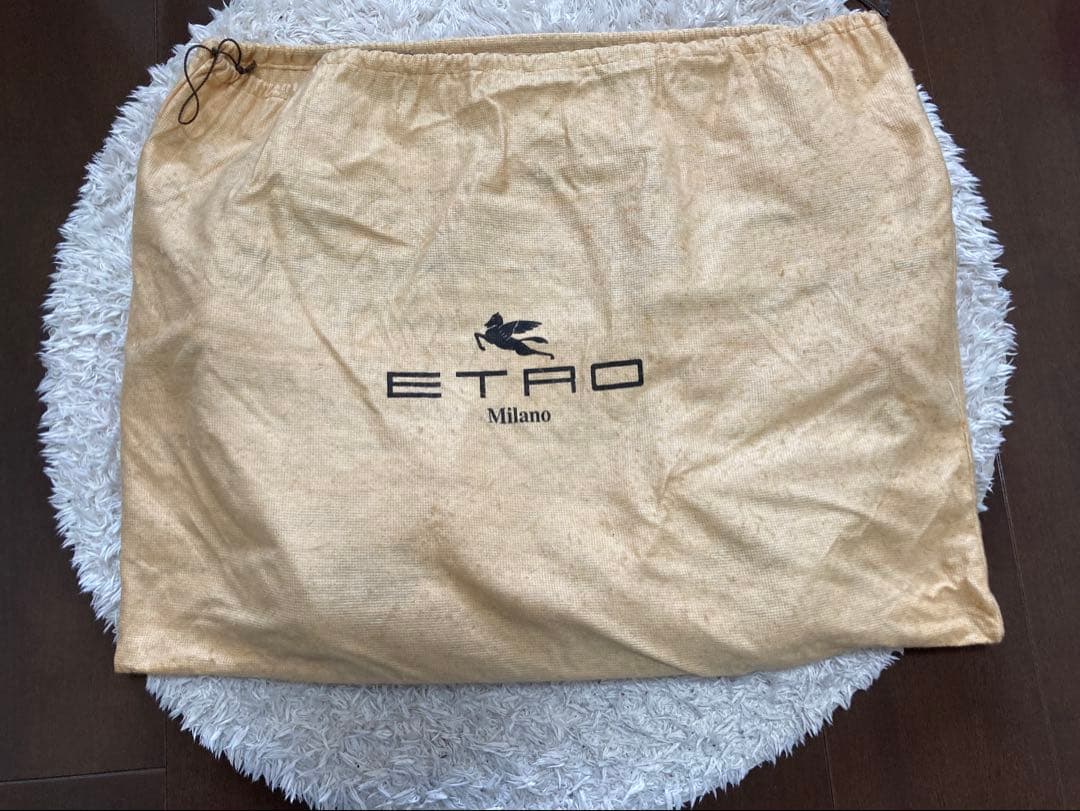 エトロ　ETRO レザー ボストンバッグ チェック柄