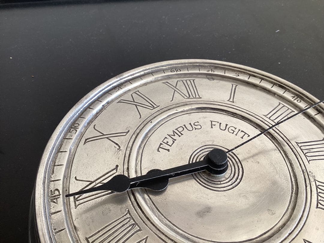 COSI TABELLINI 時計　TEMPUS FUGIT　19cm ピュター