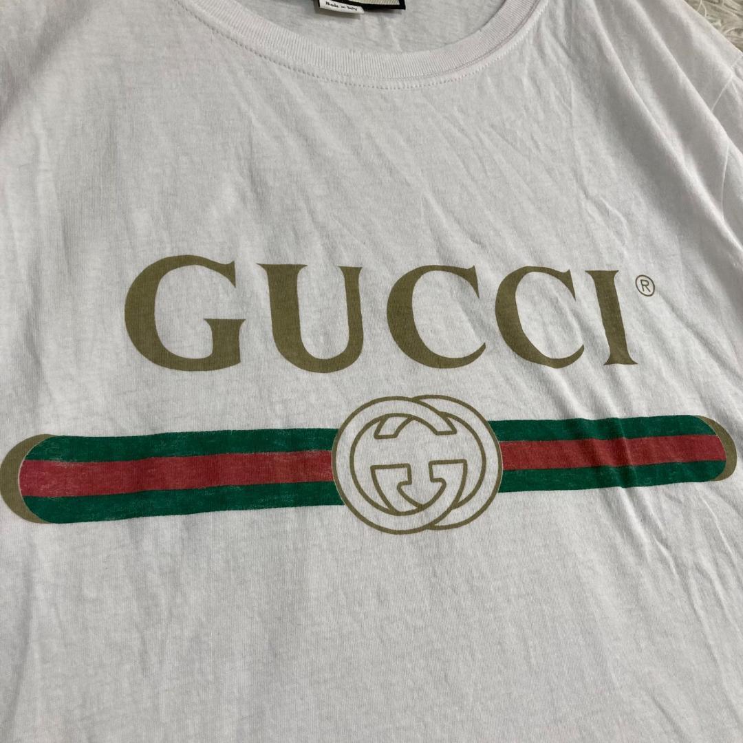 15956✨良品✨グッチ ビッグロゴ シェリーライン ヴィンテージ Tシャツ