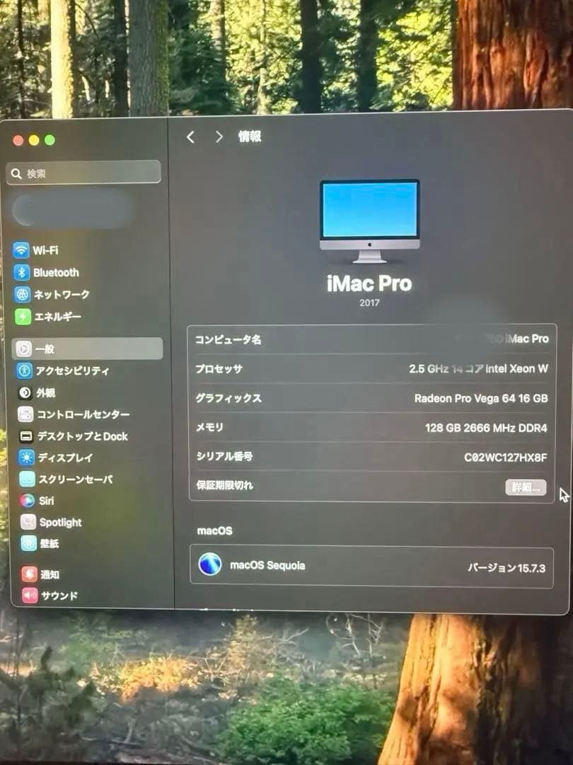 定価120万　iMacpro27グレー　メモリ124GB容量2TB超ハイスペック