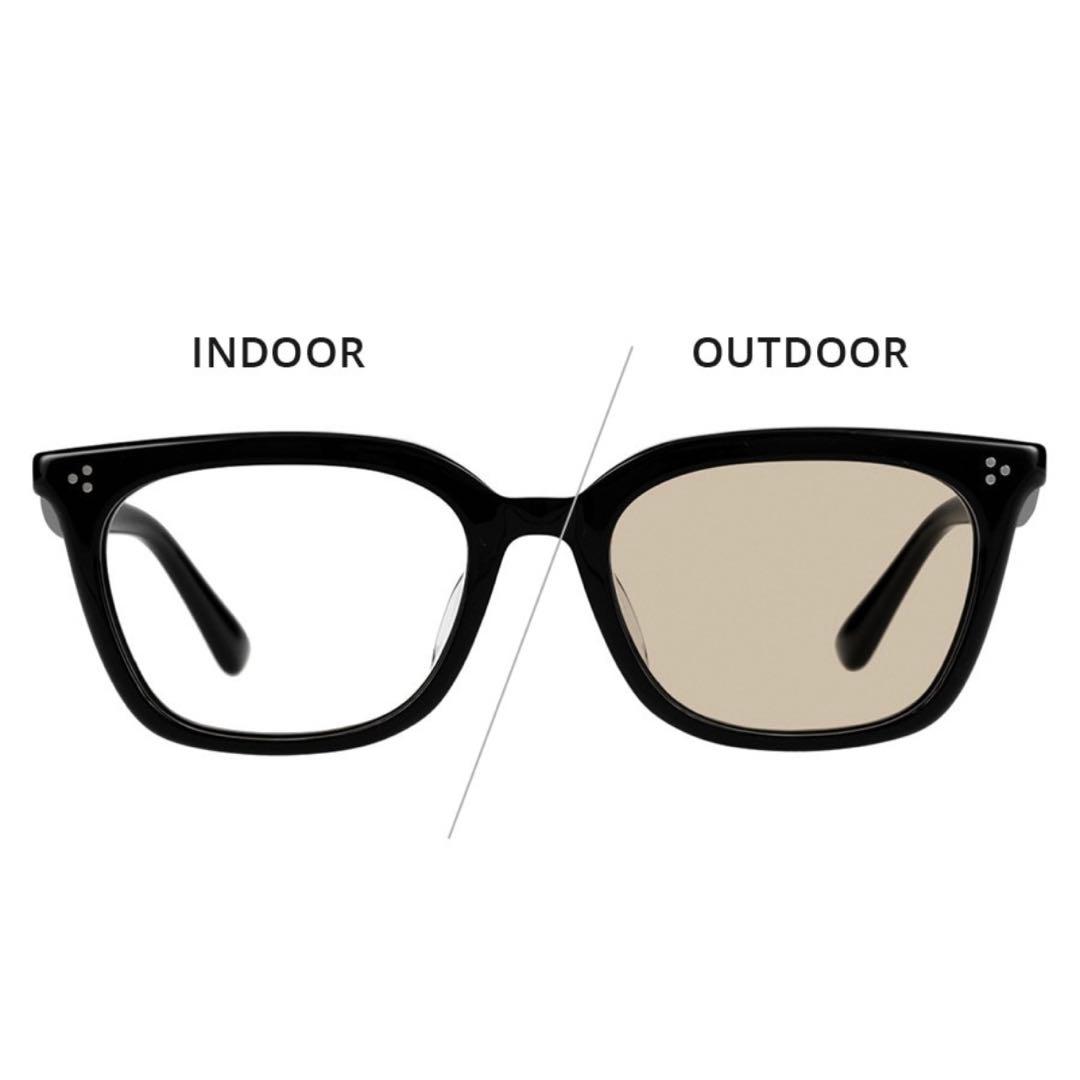 【美品　試着のみ】　Zoff × GDC ブラック 度なし調光サングラス