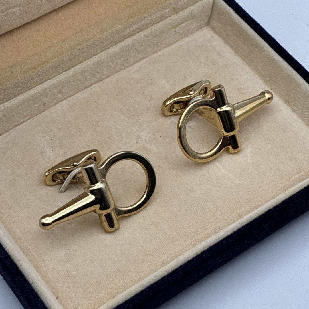 美品✨Salvatore Ferragamo カフリンクス ゴールド ガンチーニ