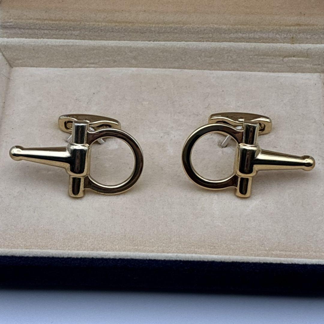 美品✨Salvatore Ferragamo カフリンクス ゴールド ガンチーニ