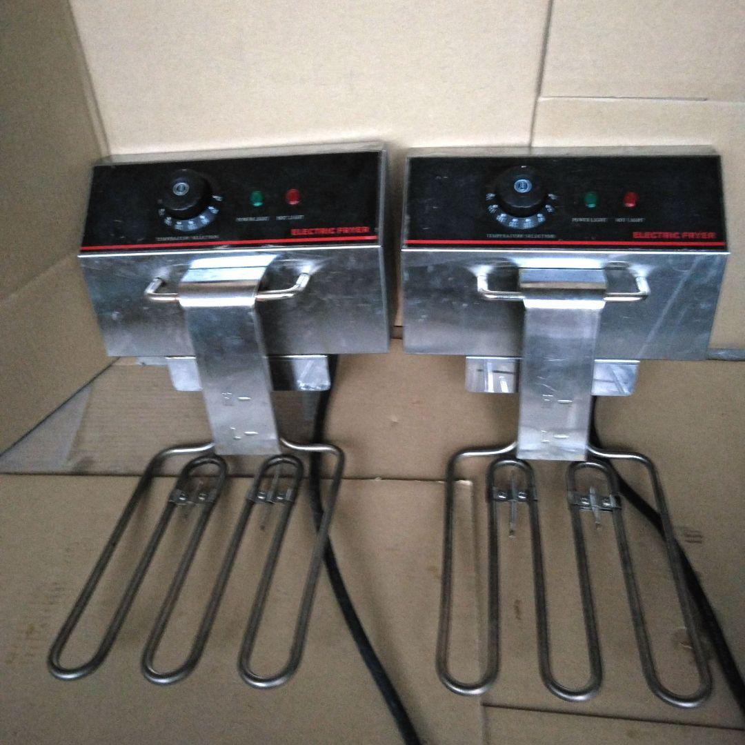 【中古】業務用 電気フライヤー 6L 二槽式