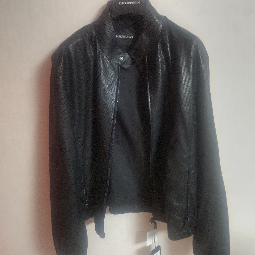 新品・未使用 EMPORIO ARMANI レザージャケット ブルゾン