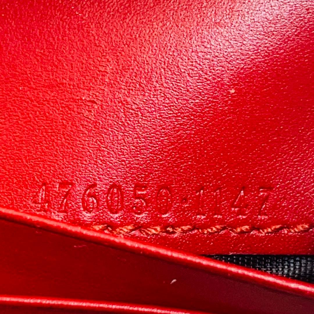 ✨レア、GUCCI 折り財布　さくらんぼ　レザー　レッド