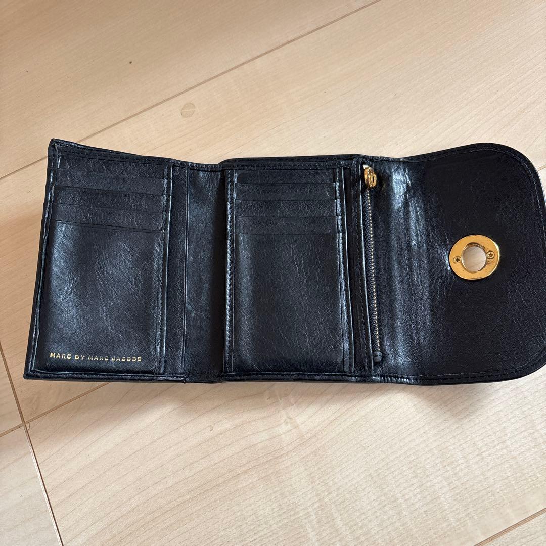 【MARC BY MARC JACOBS】三つ折り財布 ターンロック　ブラック