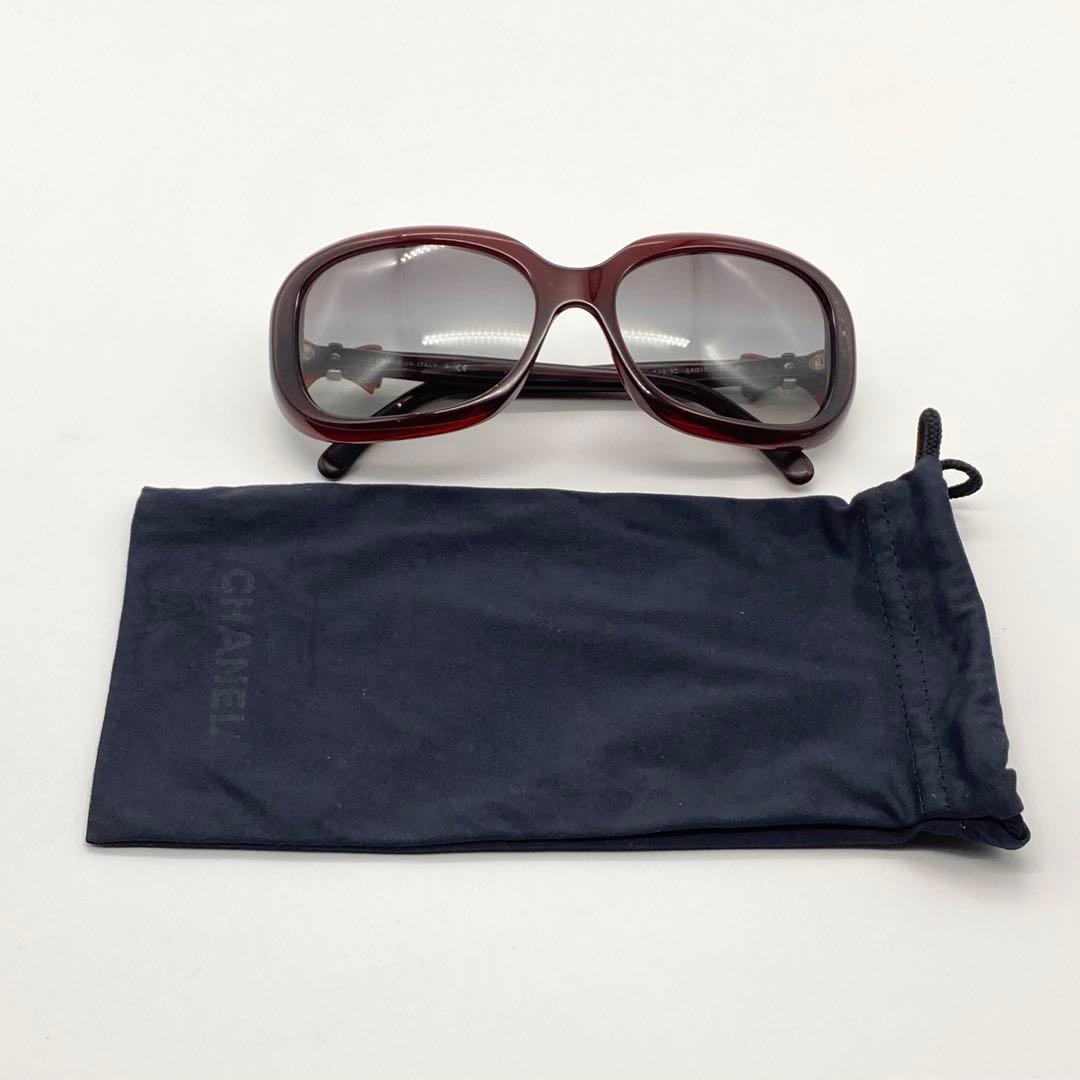 【美品】CHANEL・シャネル・サングラス・リボン・赤・58◻︎17 135