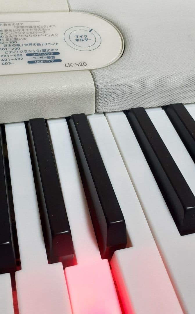 中古 CASIO Casiotone LK-520 光ナビゲーションキーボード
