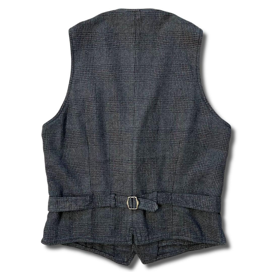 美品 LARDINI リネン コットン ジレ ベスト ブートニエール 46