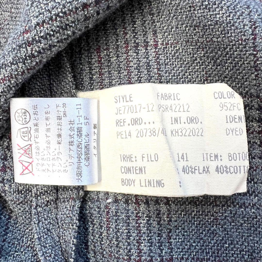 美品 LARDINI リネン コットン ジレ ベスト ブートニエール 46