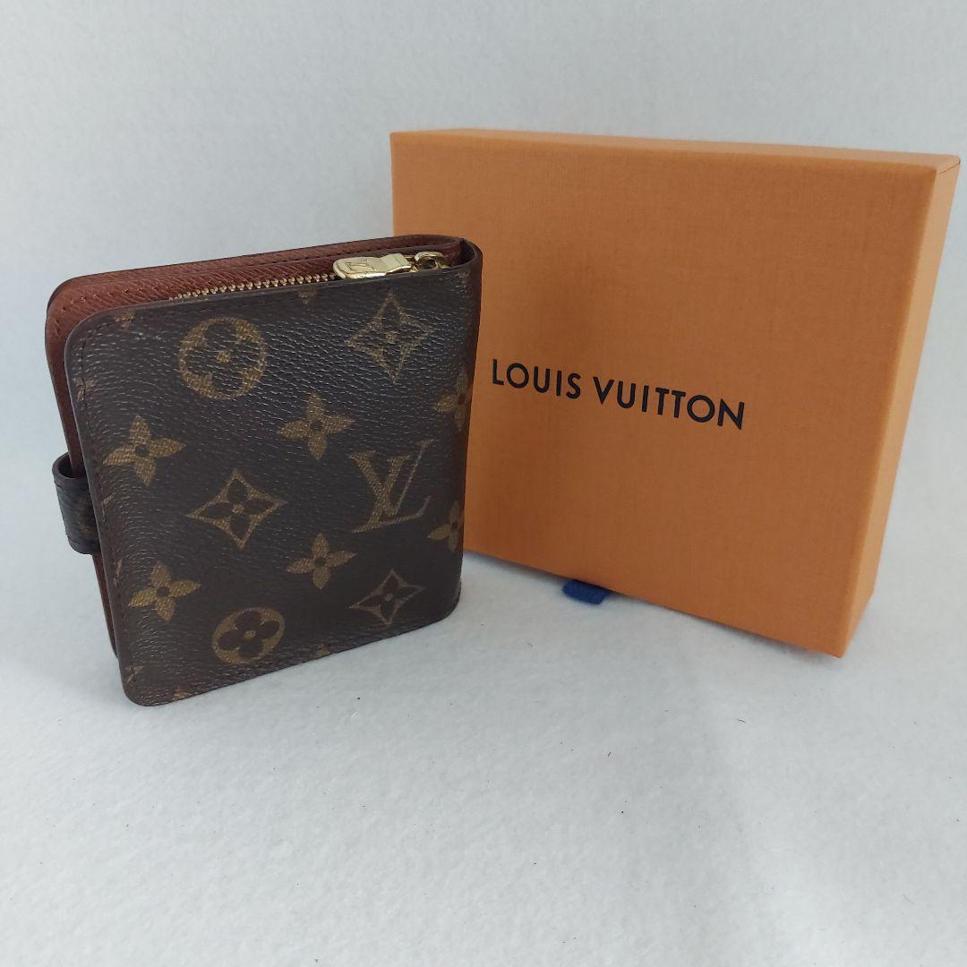 Louis Vuittonルイヴィトン モノグラム コンパクトジップ 二つ折財布