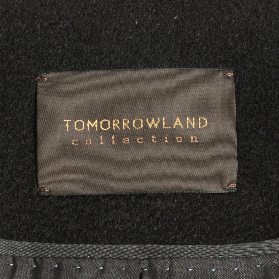 美品 TOMORROWLAND ピュアカシミヤ ノーカラーコート 38 現行品