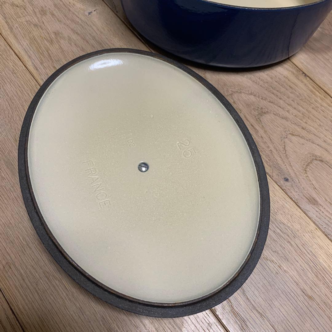 専用　LE CREUSET 両手鍋 25cm ブルー